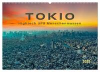 Tokio - Hightech und Menschenmassen (Wandkalender 2025 DIN A2 quer), CALVENDO Monatskalender