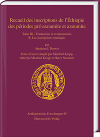 Recueil des inscriptions de l'Éthiopie des périodes pré-axoumite et axoumite