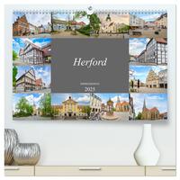 Herford Impressionen (hochwertiger Premium Wandkalender 2025 DIN A2 quer), Kunstdruck in Hochglanz