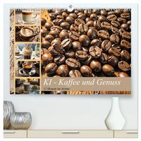 KI - Kaffee und Genuss 12 Monate im Aroma (hochwertiger Premium Wandkalender 2025 DIN A2 quer), Kunstdruck in Hochglanz