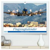 Flugzeugkalender (hochwertiger Premium Wandkalender 2025 DIN A2 quer), Kunstdruck in Hochglanz