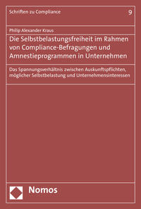 Die Selbstbelastungsfreiheit im Rahmen von Compliance-Befragungen und Amnestieprogrammen in Unternehmen