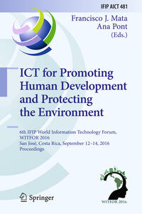 ICT for Promoting Human Development and Protecting the Environment