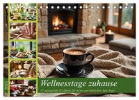 Wellnesstage zuhause - 12 anregende KI Ideen für deine persönlichen Spa Tage (Tischkalender 2025 DIN A5 quer), CALVENDO Monatskalender