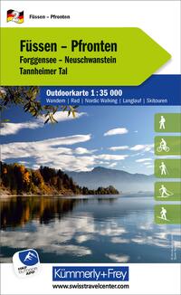 Kümmerly+Frey Outdoorkarte Deutschland 2 Füssen, Pfronten 1:35.000