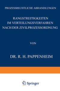 Rangstreitigkeiten im Verteilungsverfahren nach der Zivilprozessordnung