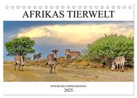 AFRIKAS TIERWELT Panorama Impressionen (Tischkalender 2025 DIN A5 quer), CALVENDO Monatskalender