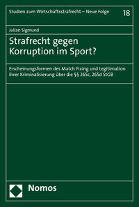 Strafrecht gegen Korruption im Sport?