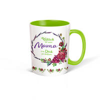 Trötsch Tasse Kranz Mama weiß grün