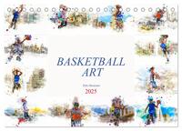 Basketball Art (Tischkalender 2025 DIN A5 quer), CALVENDO Monatskalender