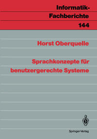 Sprachkonzepte für benutzergerechte Systeme