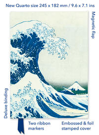 Premium Notizbuch Quartformat: Katsushika Hokusai, Die Welle