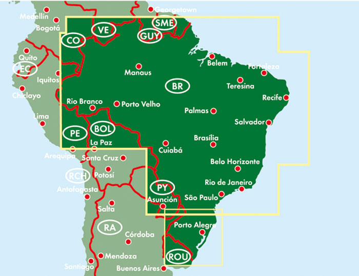 Brasilien, Autokarte 1:2.000.000 - 1:3.000.000