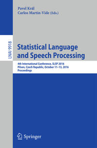 Statistical Language and Speech Processing