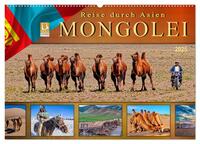 Reise durch Asien - Mongolei (Wandkalender 2025 DIN A2 quer), CALVENDO Monatskalender