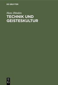 Technik und Geisteskultur