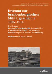 Inventar zur brandenburgischen Militärgeschichte 1815–1914