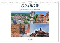 Grabow - Fachwerkstadt an der Elde (Wandkalender 2025 DIN A4 quer), CALVENDO Monatskalender