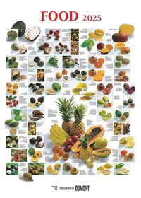 DUMONT - Food 2025 Posterkalender, 50x70cm, Bildkalender mit kurzen Beschreibungen zu den Obst- und Gemüsesorten, sechs dekorative Food-Poster