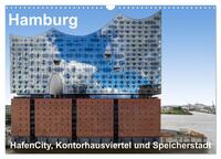 Hamburg. HafenCity, Kontorhausviertel und Speicherstadt. (Wandkalender 2025 DIN A3 quer), CALVENDO Monatskalender