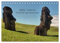 MOAI - steinerne Wächter der Osterinsel (Tischkalender 2025 DIN A5 quer), CALVENDO Monatskalender