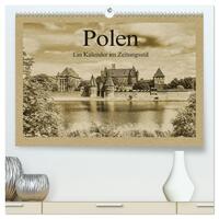 Polen – Ein Kalender im Zeitungsstil (hochwertiger Premium Wandkalender 2025 DIN A2 quer), Kunstdruck in Hochglanz