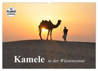 Kamele in der Wüstensonne (Wandkalender 2025 DIN A2 quer), CALVENDO Monatskalender