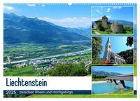 Liechtenstein - zwischen Rhein und Hochgebirge (Wandkalender 2025 DIN A2 quer), CALVENDO Monatskalender