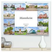 Mannheim Impressionen (hochwertiger Premium Wandkalender 2025 DIN A2 quer), Kunstdruck in Hochglanz