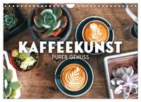 Kaffeekunst - Purer Genuss (Wandkalender 2025 DIN A4 quer), CALVENDO Monatskalender