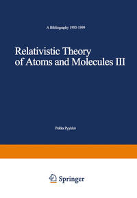 Relativistic Theory of Atoms and Molecules III