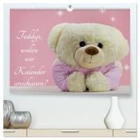 Teddys, wollen wir Kalender anschauen? (hochwertiger Premium Wandkalender 2025 DIN A2 quer), Kunstdruck in Hochglanz