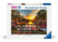 Ravensburger Puzzle 12000662 1000 Teile Fahrräder in Amsterdam - Farbenfrohes Puzzle für Erwachsene und Kinder in bewährter Ravensburger Qualität