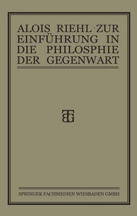 Zur Einführung in die Philosophie der Gegenwart