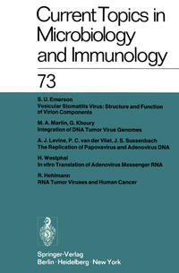 Current Topics in Microbiology and Immunology / Ergebnisse der Mikrobiologie und Immunitätsforschung