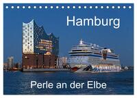 Hamburg - Perle an der Elbe (Tischkalender 2025 DIN A5 quer), CALVENDO Monatskalender