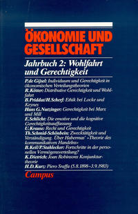 Ökonomie und Gesellschaft / Wohlfahrt und Gerechtigkeit