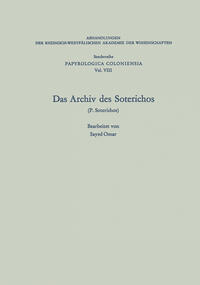 Das Archiv des Soterichos (P. Soterichos)