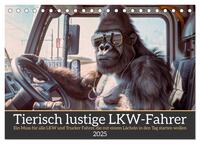 Tierisch lustige LKW-Fahrer (Tischkalender 2025 DIN A5 quer), CALVENDO Monatskalender