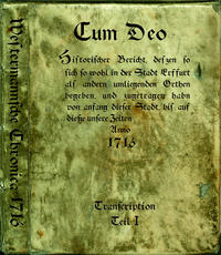 Westermannsche Chronik - Cum Deo 1716 - Teil 1 und 2