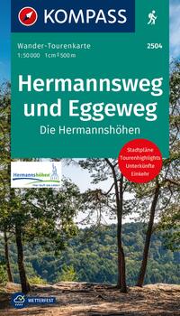 KOMPASS Wander-Tourenkarte Hermannsweg und Eggeweg, Die Hermannshöhen 1:50.000