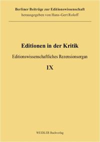 Editionen in der Kritik 9