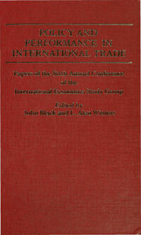 Policy and Performance in International Trade