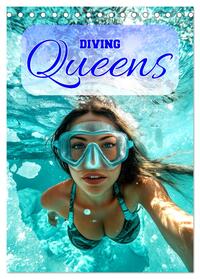 Diving Queens (Tischkalender 2025 DIN A5 hoch), CALVENDO Monatskalender