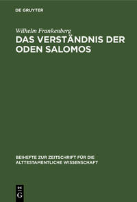 Das Verständnis der Oden Salomos