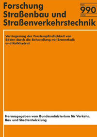 Verringerung der Frostempfindlichkeit von Böden durch die Behandlung mit Branntkalk und Kalkhydrat