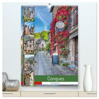 Conques - Via Podiensis (hochwertiger Premium Wandkalender 2025 DIN A2 hoch), Kunstdruck in Hochglanz