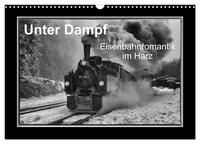 Unter Dampf - Eisenbahnromantik im Harz (Wandkalender 2025 DIN A3 quer), CALVENDO Monatskalender