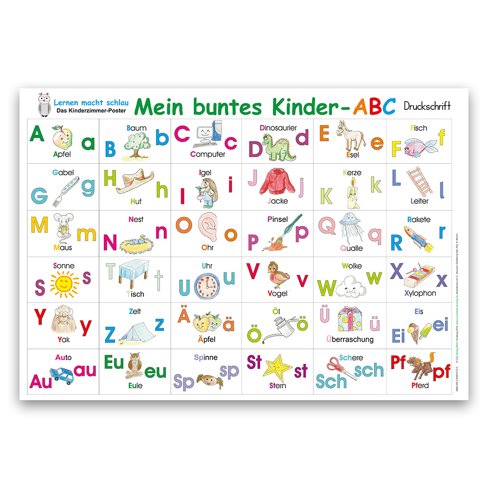 Mein buntes Kinder-ABC-Set in Druckschrift