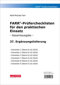 Farr, Prüfercheckl. 37. Erg.Lief. z. Grundwerk, inkl. CL 1, 2, 5, 7, 8 und 9